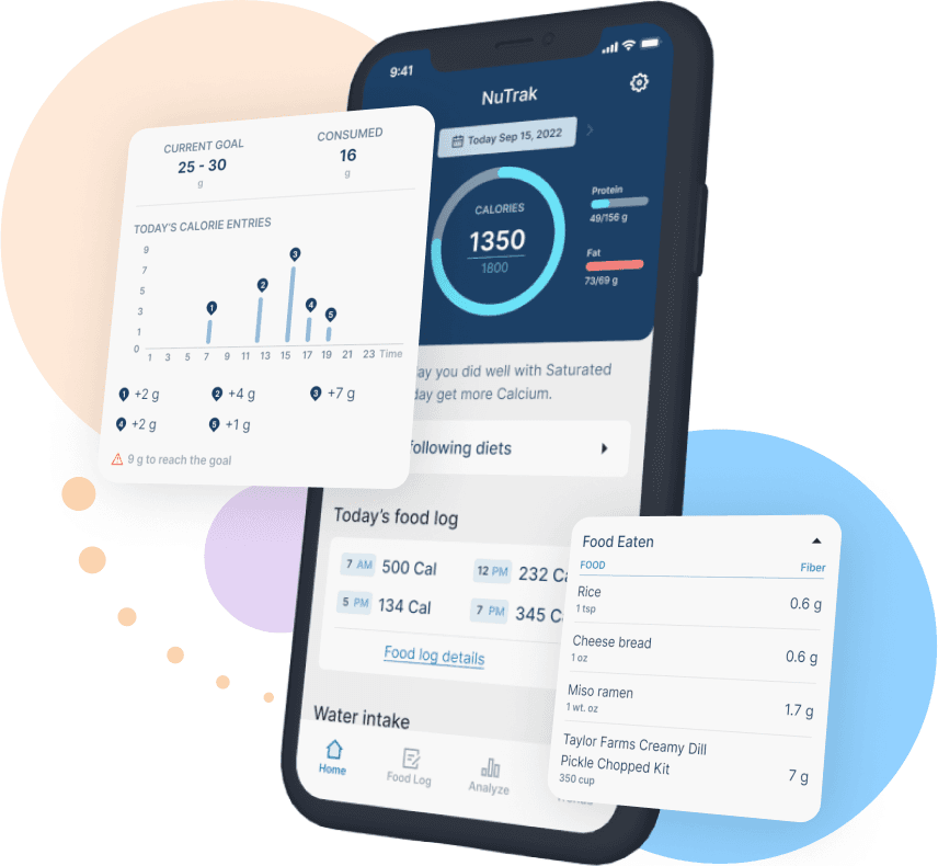 NuTrak has features for a variety of health needs